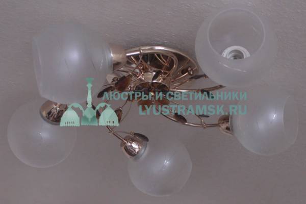 Люстра потолочная LyustraMsk ЛС 192 на 5 плафонов, золото
