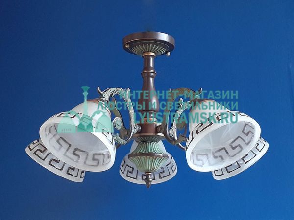 Люстра потолочная LyustraMsk  ЛС 687 на 5 плафонов бронза