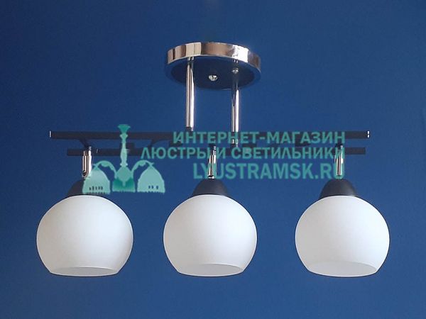 Люстра потолочная LyustraMsk  ЛС 370 на 3 плафона хром венге
