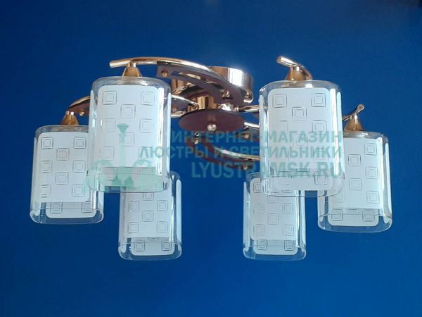 Люстра потолочная LyustraMsk ЛС 528 на 6 рожков золото