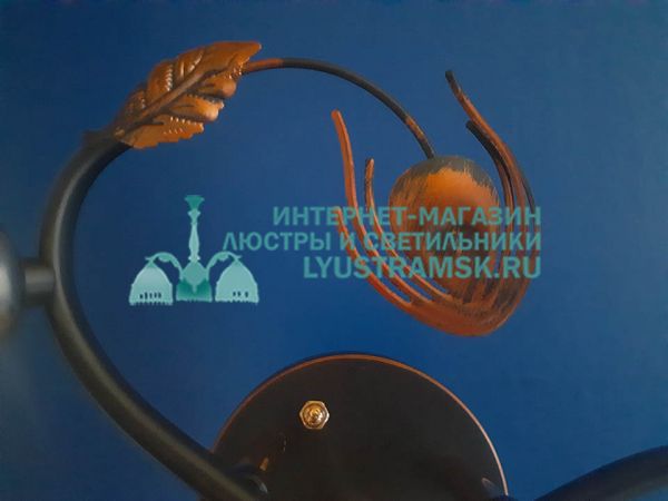 Люстра потолочная LyustraMsk ЛС 792 на 3 рожка, черный, золото