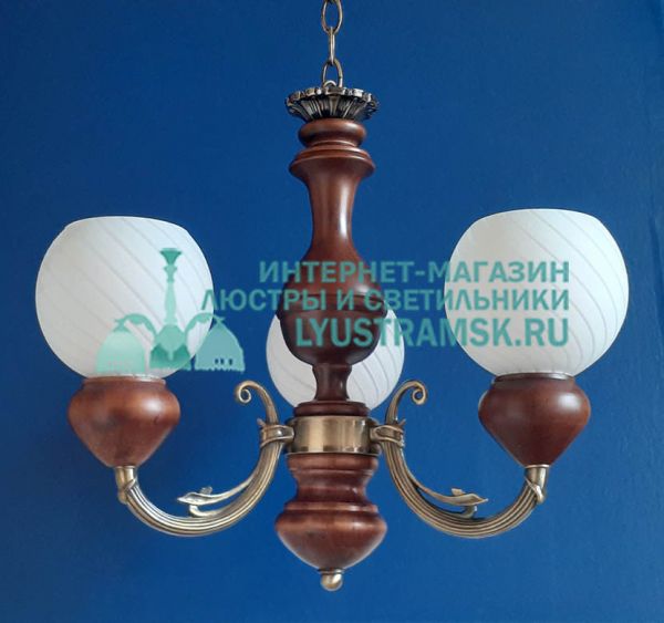 Люстра подвесная LyustraMsk ЛС 026 на 3 рожка, бронза