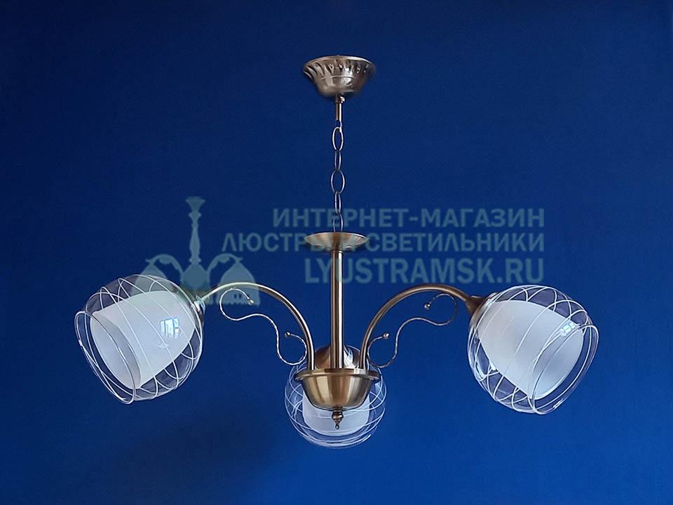 Люстра подвесная LyustraMsk ЛС 457 на 3 рожка, бронза