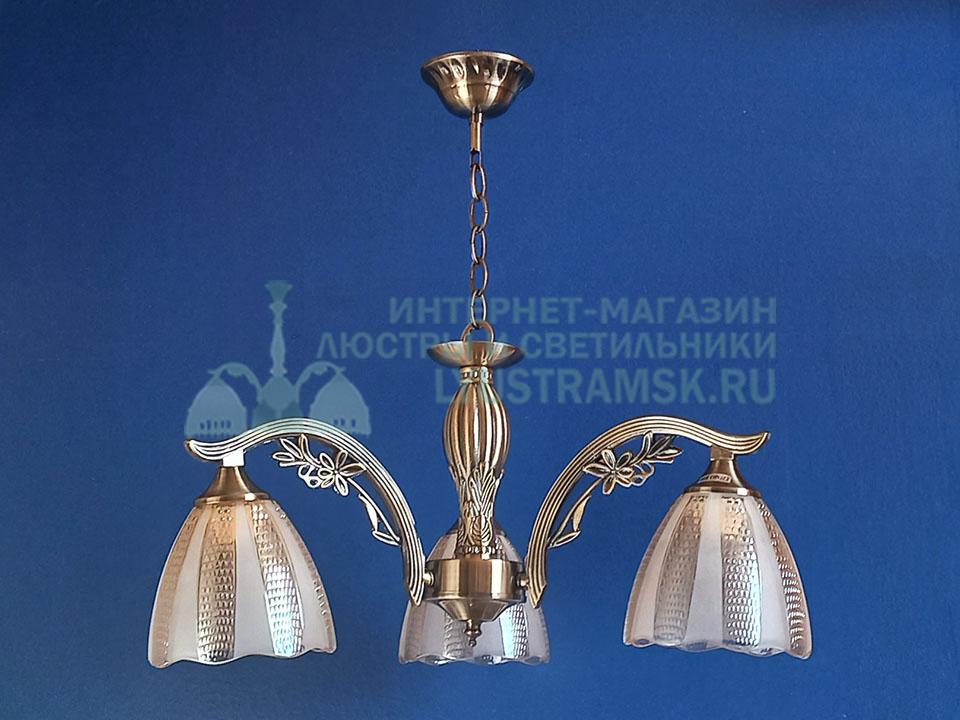 Люстра подвесная LyustraMsk ЛС 746 на 3 рожка, бронза