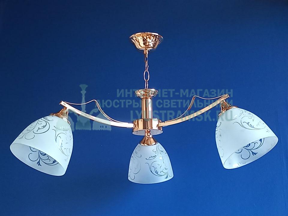 Люстра подвесная LyustraMsk ЛС 835 на 3 рожка, золото