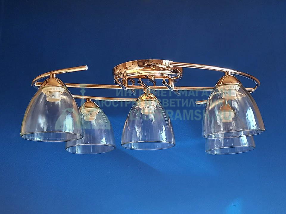 Люстра потолочная LyustraMsk ЛС 813 на 5 рожков, золото