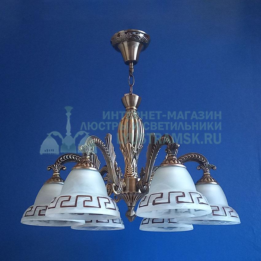 Люстра подвесная LyustraMsk ЛС 791 на 6 рожков бронза