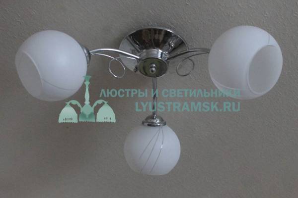 Люстра потолочная LyustraMsk ЛС 401 на 3 рожка, хром